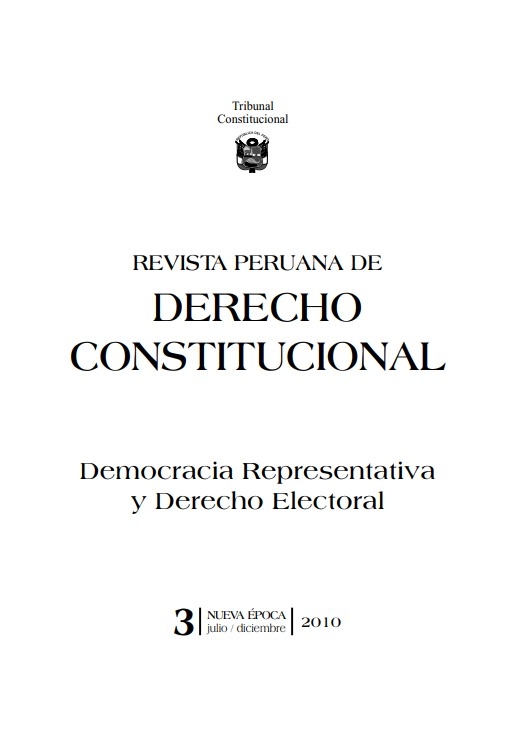 Colegio de Abogados de Lima - REVISTA PERUANA DE DERECHO CONSTITUCIONAL