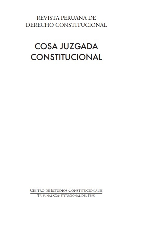 Colegio de Abogados de Lima - REVISTA PERUANA DE DERECHO CONSTITUCIONAL
