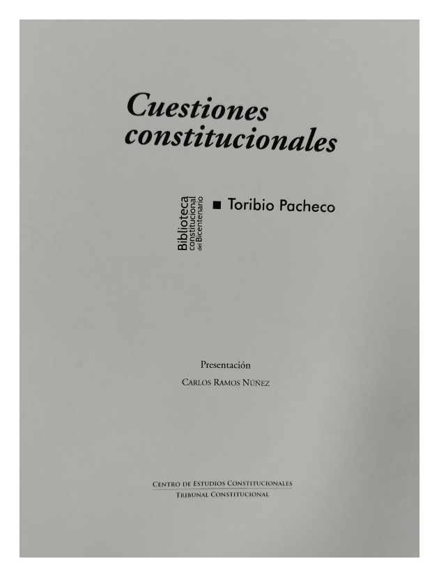 Colegio de Abogados de Lima - Cuestiones Constitucionales