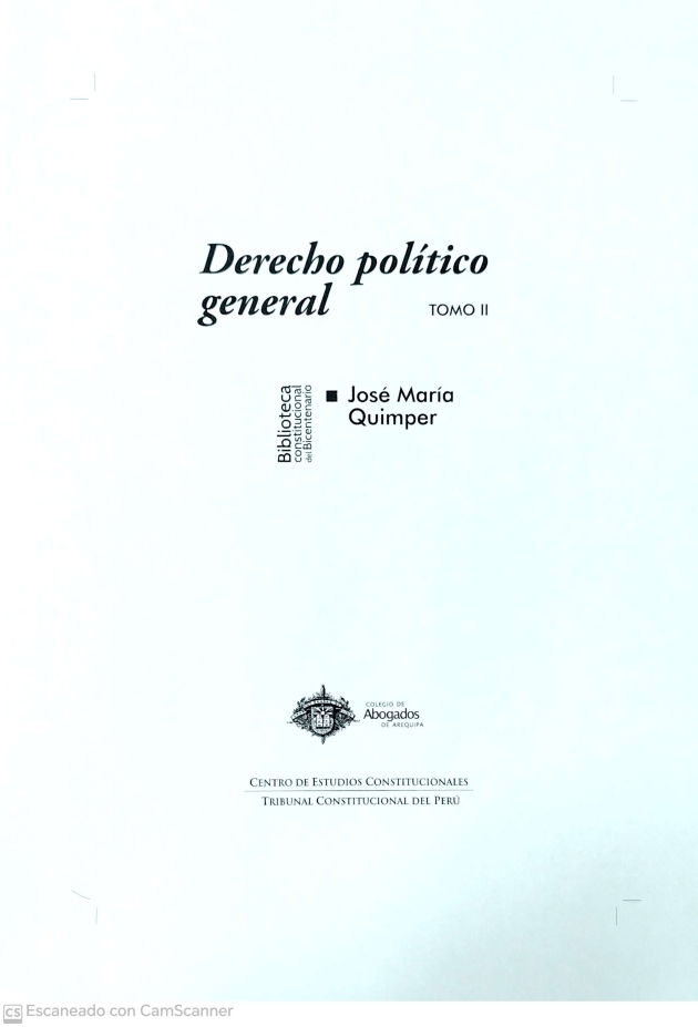 Colegio de Abogados de Lima - DERECHO POLITICO GENERAL TOMO II