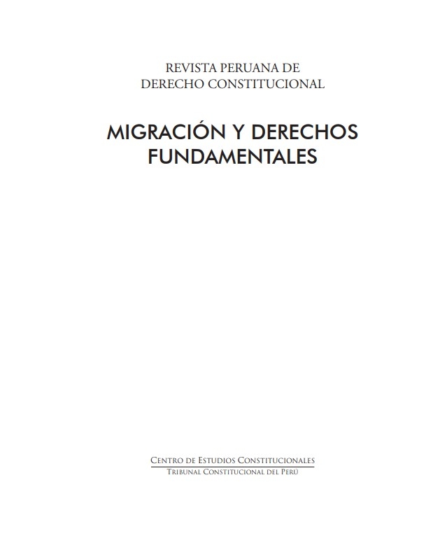 Colegio de Abogados de Lima - REVISTA PERUANA DE DERECHO CONSTITUCIONAL