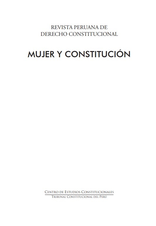 Colegio de Abogados de Lima - REVISTA PERUANA DE DERECHO CONSTITUCIONAL