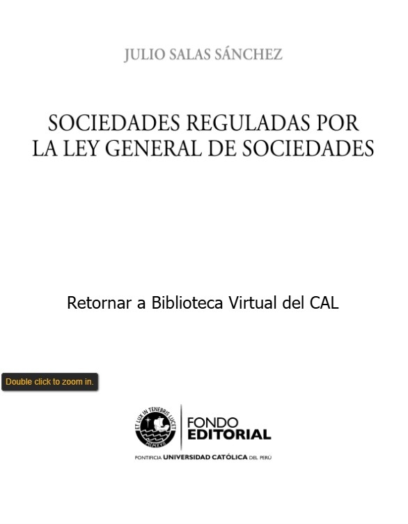 Colegio de Abogados de Lima - Sociedades reguladas por la ley  general de sociedades